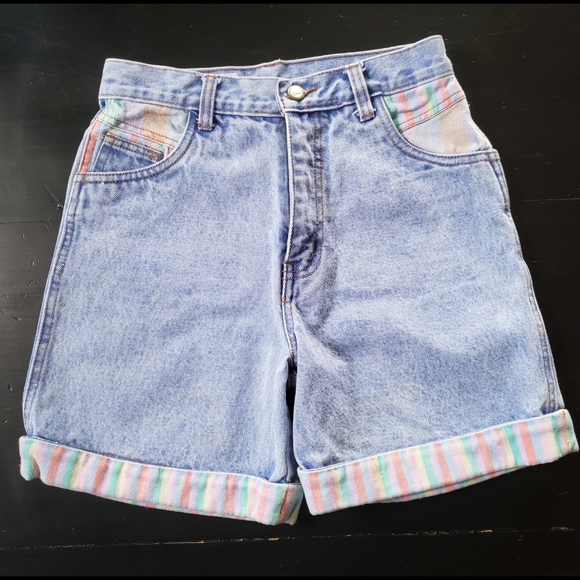 Vintage Pants - VINTAGE 80'S 90'S HIGH WAIST MOM DENIM SHORTS